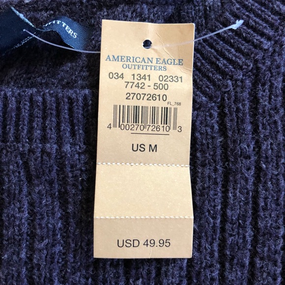 New American Eagle ribbed sweater with back slit and bell sleeves - Picture 2 of 11